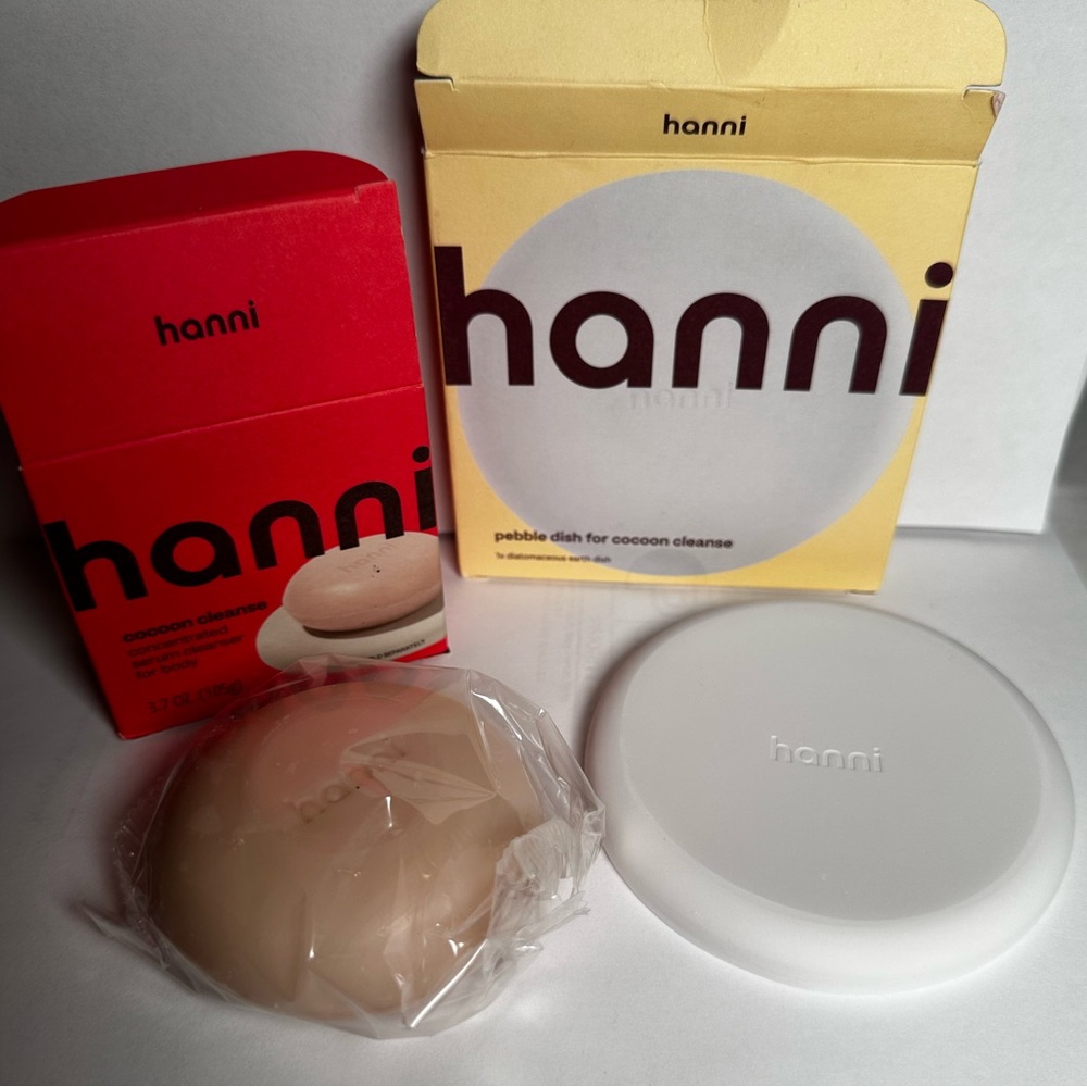 🆕 HANNI Cocoon Cleanse Set with Pebble Dish Set NIB